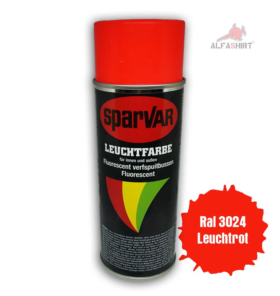 Farbspray Ral 3024 Fluoreszierend Leuchtrot Tagesleuchtfarbe Feuerwehr #25370