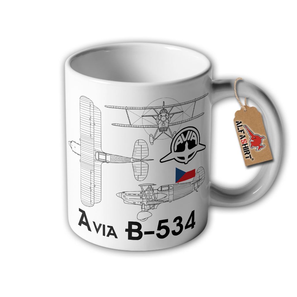 Tasse Avia B-534 Flugzeug Doppeldecker Tschechoslowakei Luftwaffe #32907