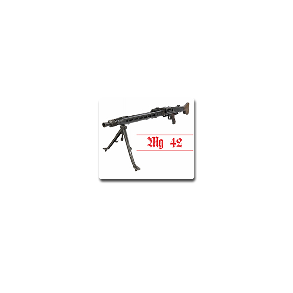 Aufkleber/Sticker MG42 Maschinengewehr Waffe Militär Emblem 8x7cm #A4186
