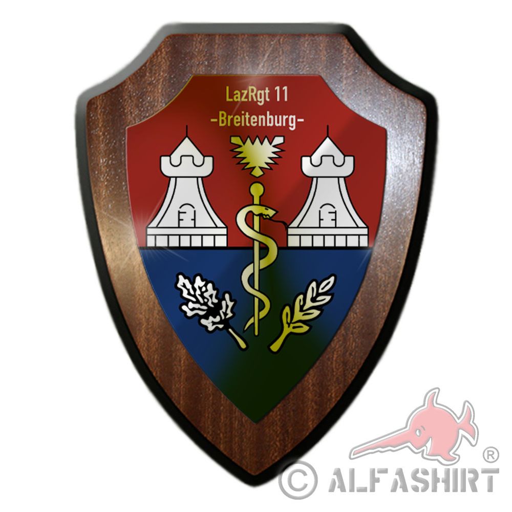 Heraldic shield LazRgt 11 Breitenburg military hospital paramedic Bundeswehr # 36525