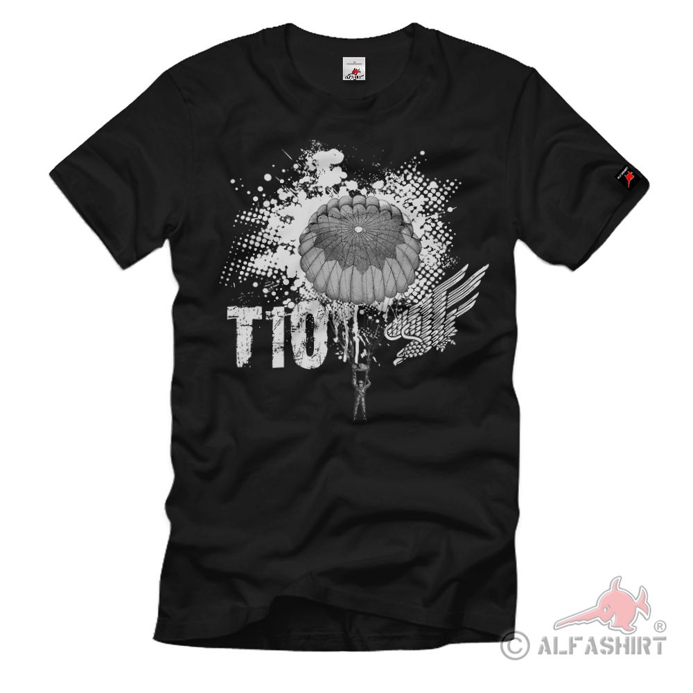 T10 Fallschirm Bundeswehr Rundkappe Fallschirmjäger Springer BW T-Shirt#37669