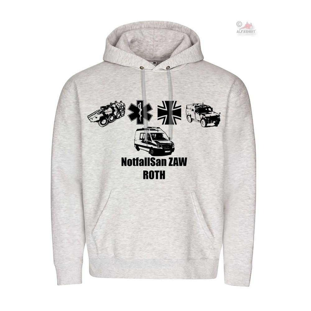 Hoodie NotfallSan ZAW Roth Notfallsanitäter Bundeswehr Pullover Hörsaal #19943