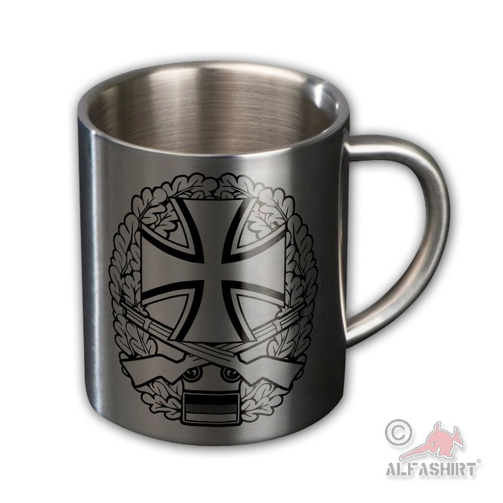 Metallbecher Heimatschutz Division Becher Feld HSchDiv Barettabzeichen #46157