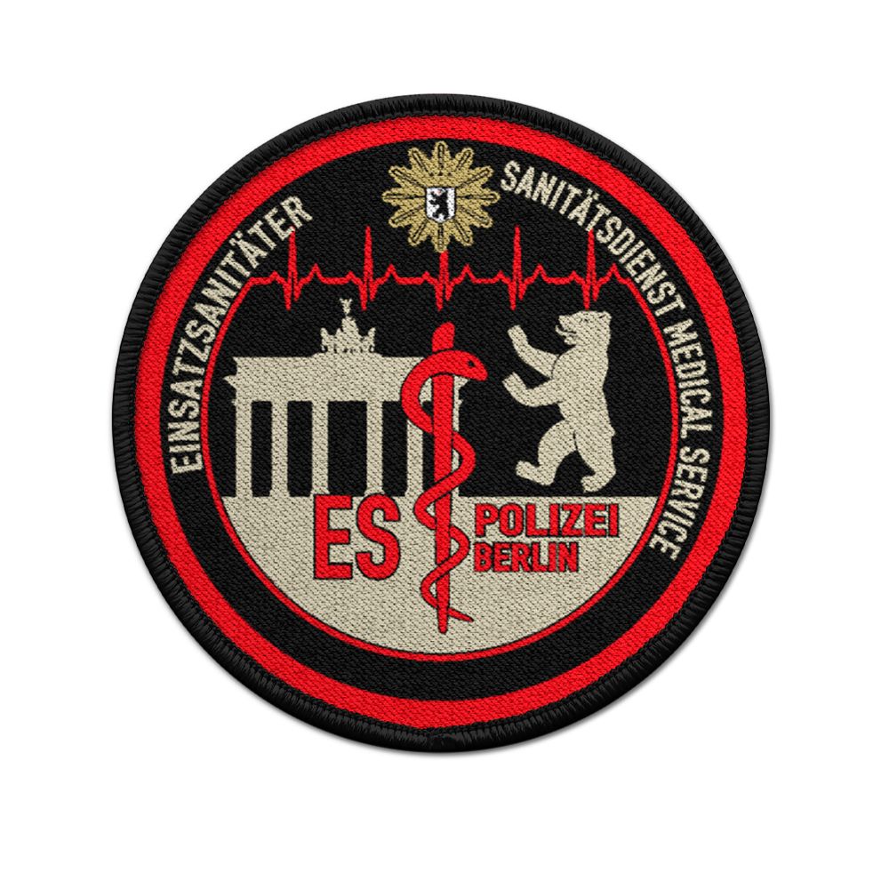 Patch paramedic police Berlin velcro uniform badge ES RS NFS # 32882