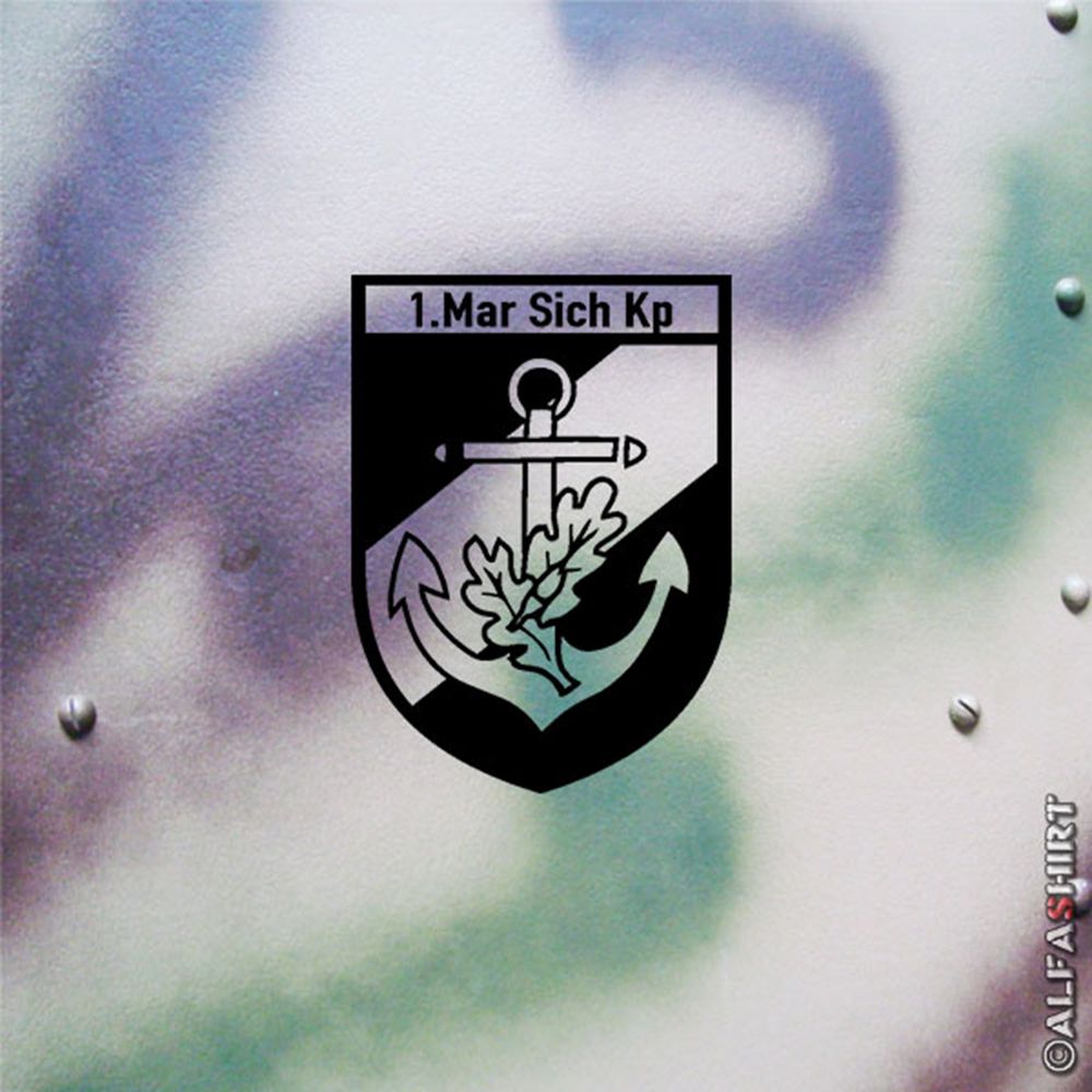 Aufkleber/Sticker 1 Mar Sich Kp Marine Sicherungs Kompanie BW 15x11cm #A510
