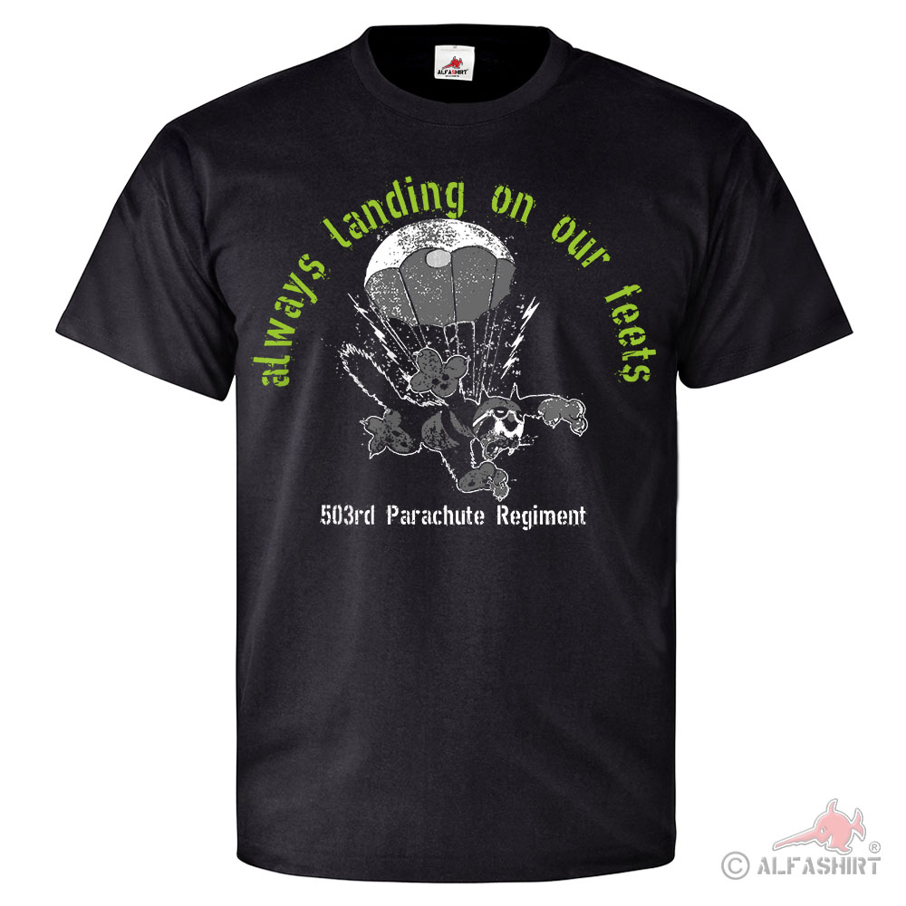 503rd Parachute Regiment Cat logo always on your feets - T Shirt # 25939