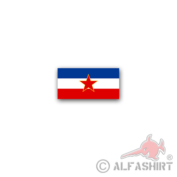 Aufkleber/Sticker SFR Jugoslawien Flagge Sozialistischer Slowenisch 7x3cm A3039