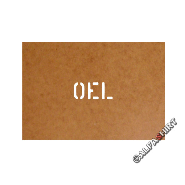 Oil suitable for VW Type 181 Stencil oil carton Painting template 2.5x6cm # 15235
