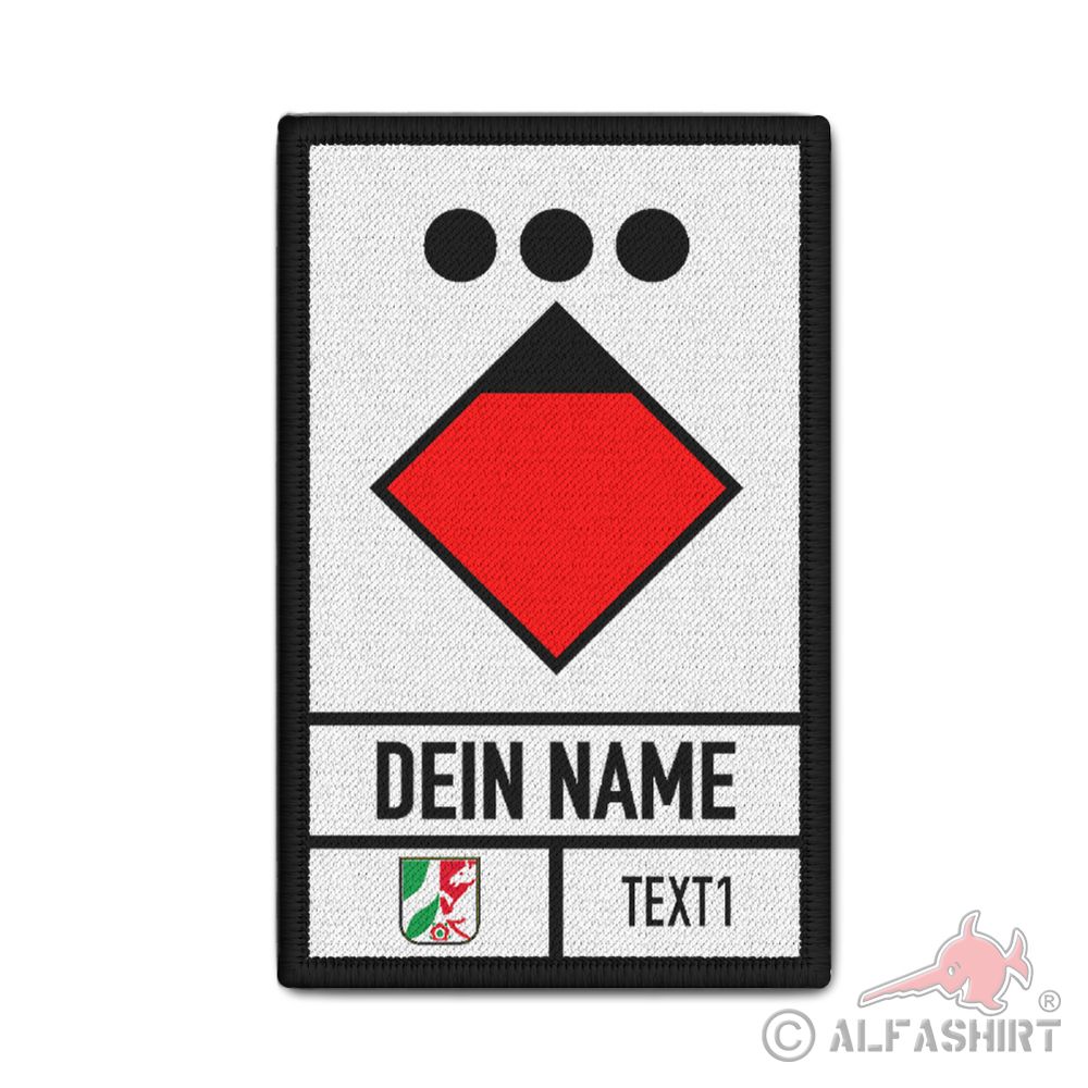 Patch 9,8x6cm personalisiert Zugführer ZF Bundesland Nordrhein Westfalen #44382