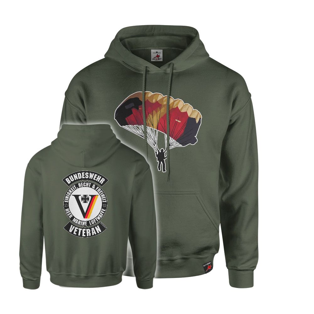 Hoodie Bundeswehr Fallschirmjäger Veteran Fallschirm mit Deutschland Heer #46661