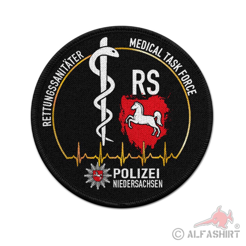 Patch Rund Medical Task Force RS RettSan Polizei Niedersachen #41060