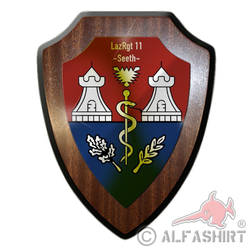 Wappenschild LazRgt 11 Seeth Lazarett Sanitäter BW Soldat BW Abzeichen #31746