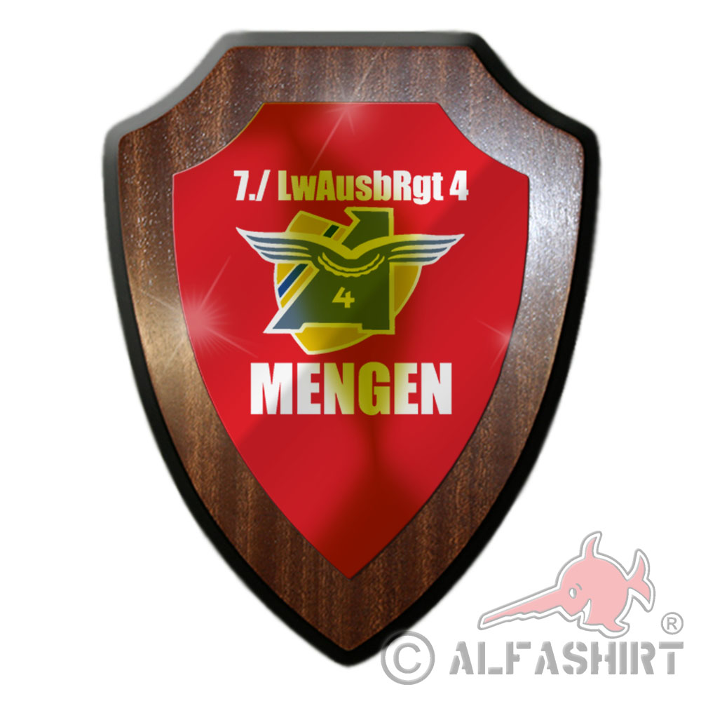 Heraldic shield 7 LwAusbRgt 4 Luftwaffe Training Regiment BW Military # 27047
