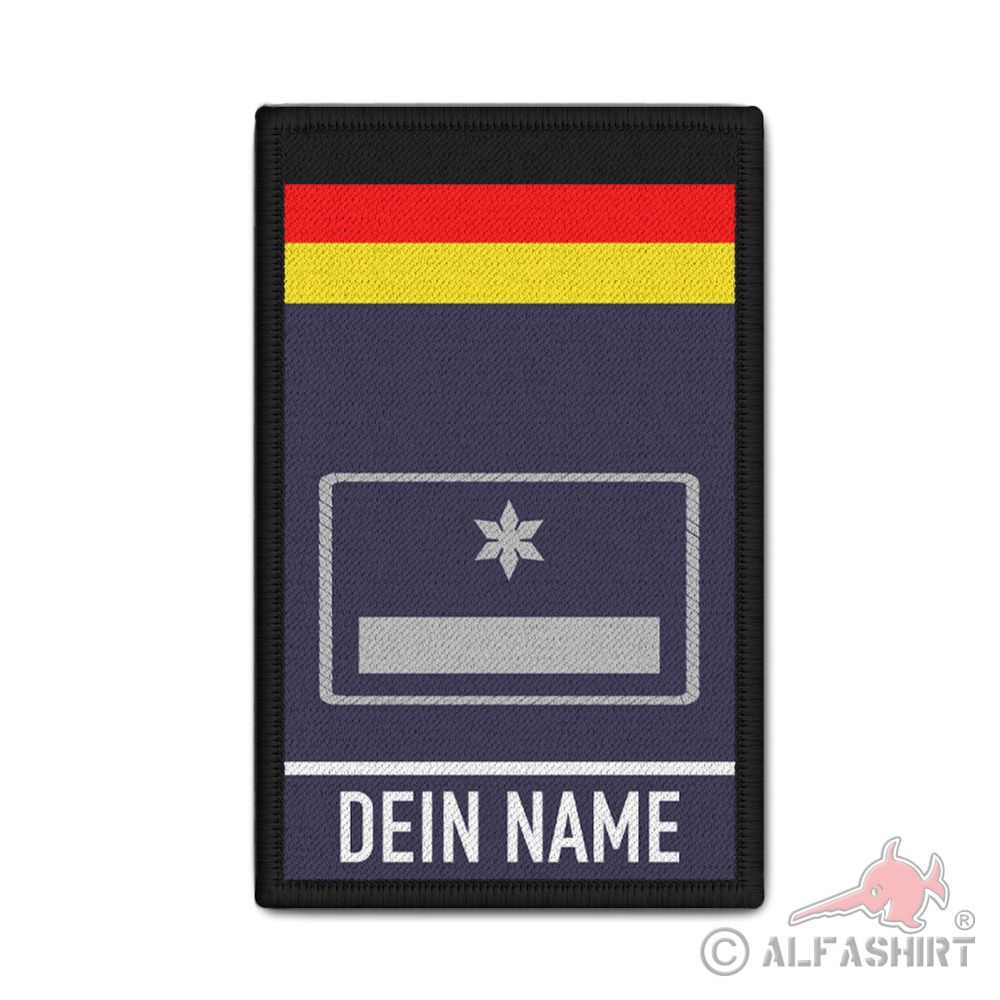 Rank Patch 9,8x6cm personalisierbar Patch Bundeswehrfeuerwehr A9 Stern#44490