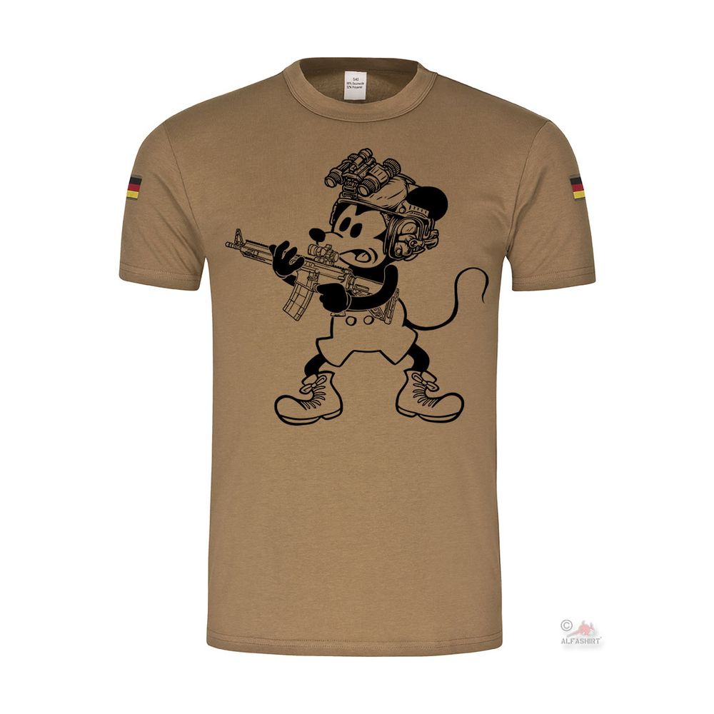 Bw Tropen Tactical Mouse Animation Cartoon Comic KSK T-Shirt#44053