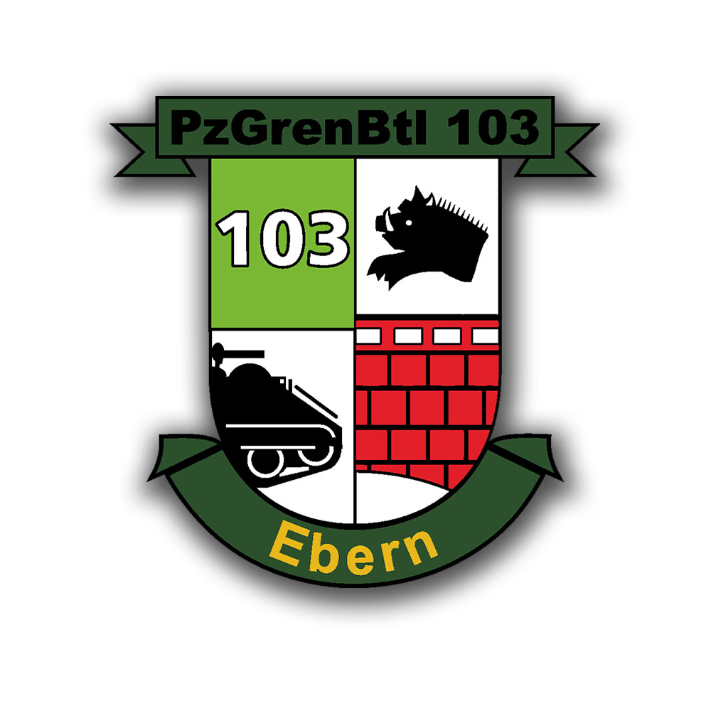 Aufkleber 10x8,6cm PzGrenBtl Panzergrenadierbataillon 103 Ebern #A7318