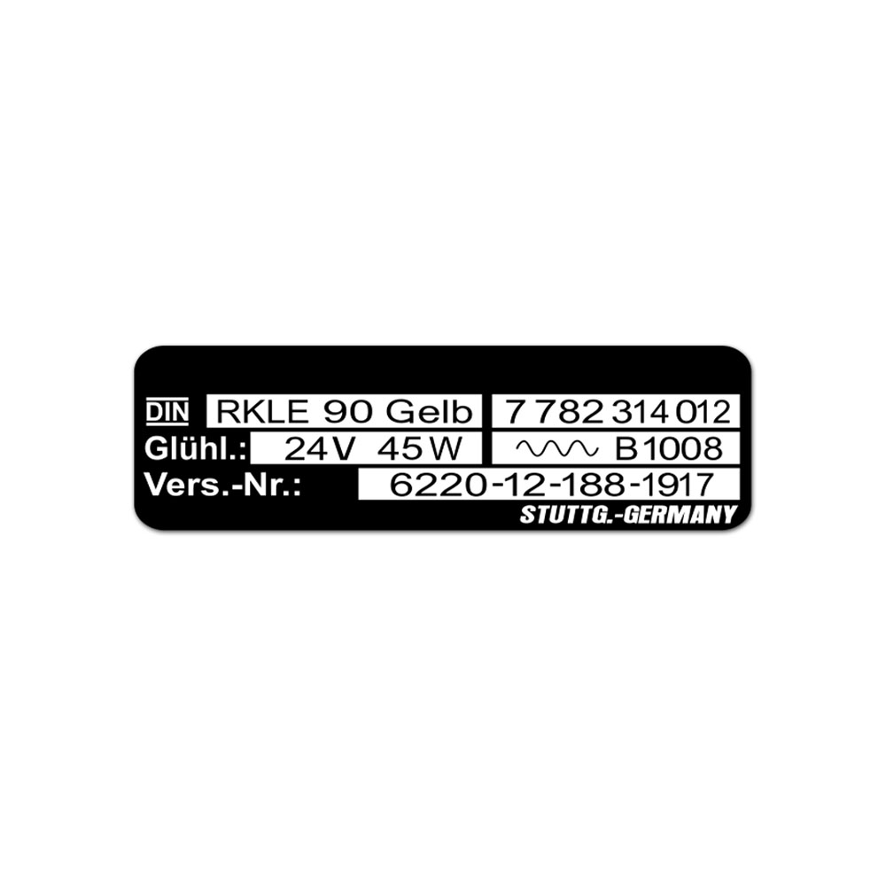 Aufkleber RKLE 90 6220-12-188-1917 24V 45W B1008 Bundeswehr 5 x 1,5cm  #A6518