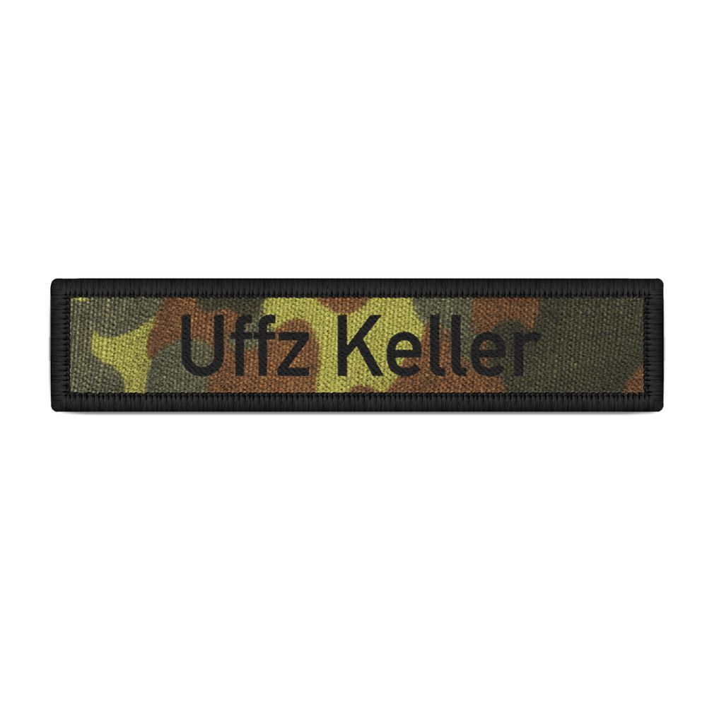 Patch Namens-Schild Uffz Keller Bundeswehr Unteroffizier Flecktarn #35024