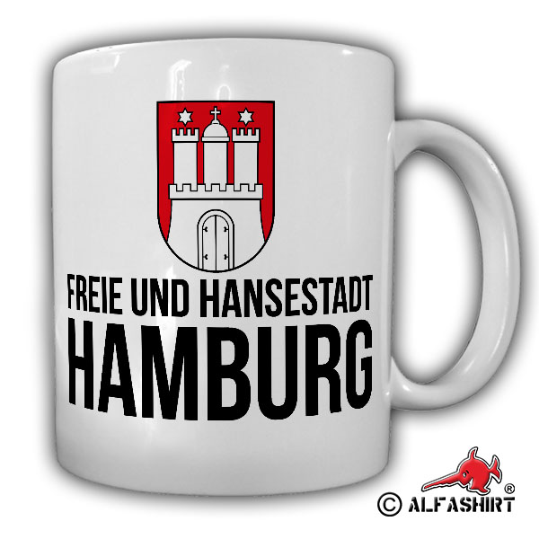 Freie und Hansestadt Hamburg Heimat Stadt Wappen Norddeutschland Tasse #15664