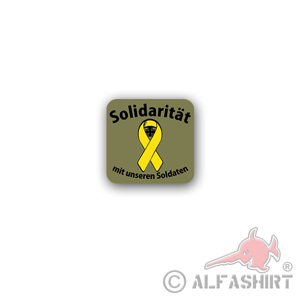 Aufkleber/Sticker Gelbe Schleife Solidarität mit unseren Soldaten 7x7cm A3092