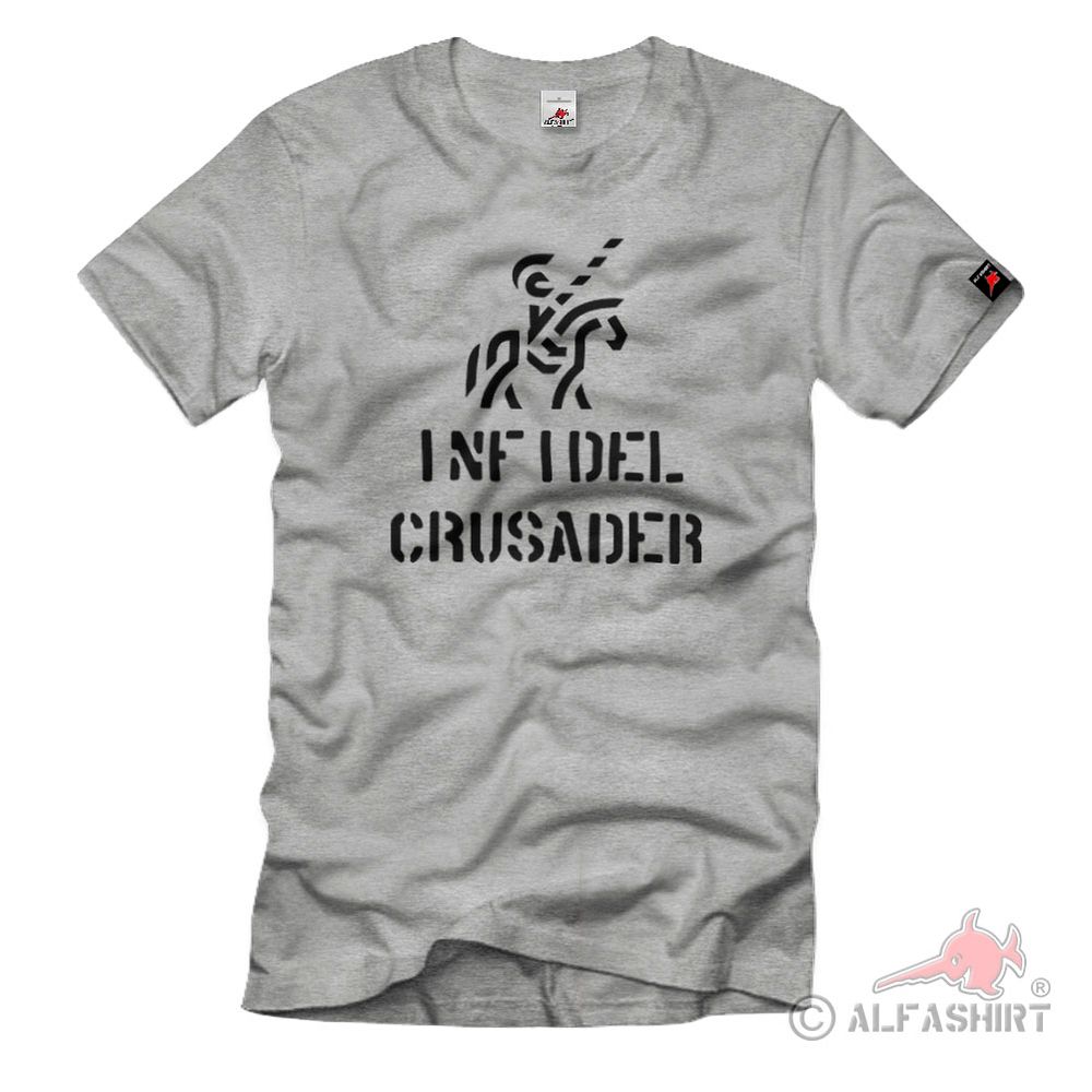 Ritter Infidel Crusader Stencil Kreuzritter Christ T-Shirt#37851