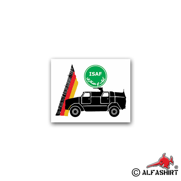 Sticker ISAF ATF All-Protection Vehicle Wheeled Vehicle BW Force 9x7cm A2580