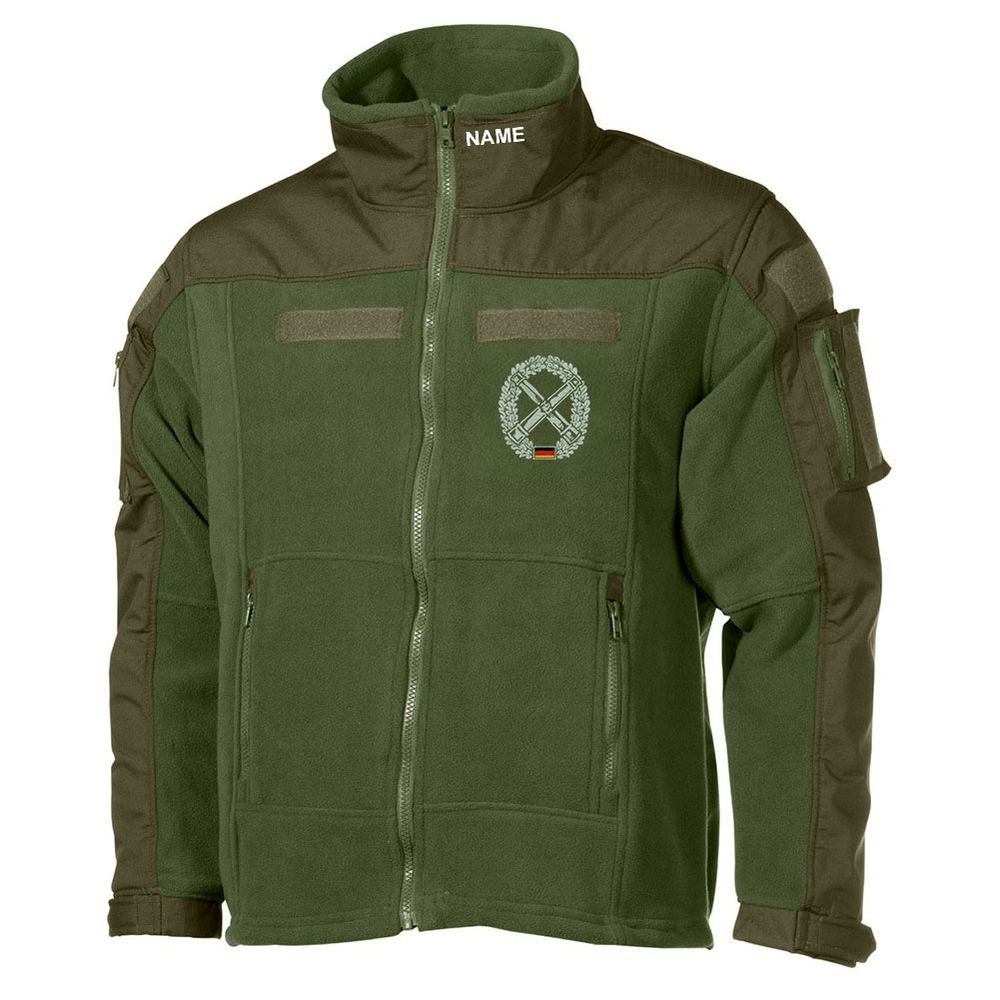 Combat Fleecejacke Gestickt Artillerist Artillerie Bundeswehr Jacke GRATIS NAMEN #30481