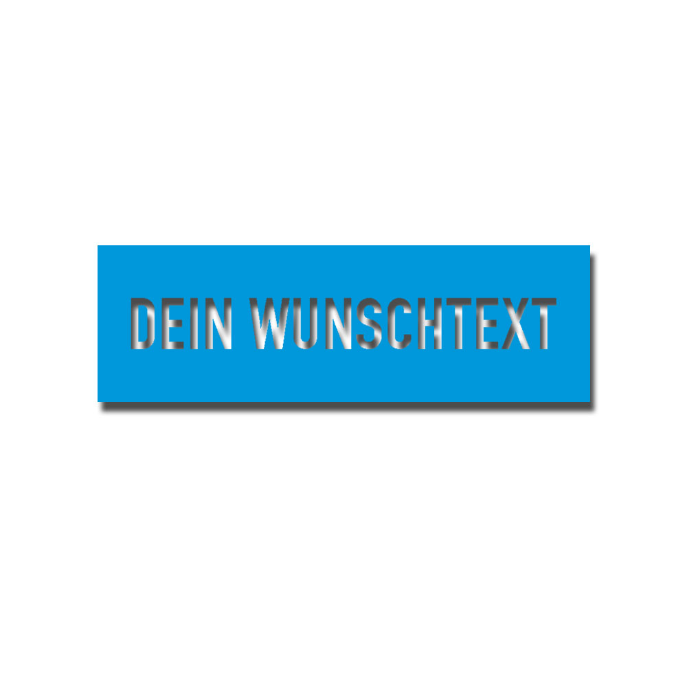 Lackierschablone personalisiert Aufkleber Wunschtext Engschrift #A6248