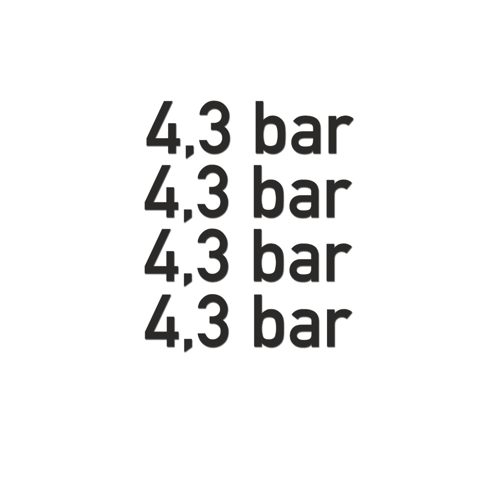 Reifendruck Aufkleber 4,3 bar 3cm Schrifthöhe Aufkleber Sticker #A5941