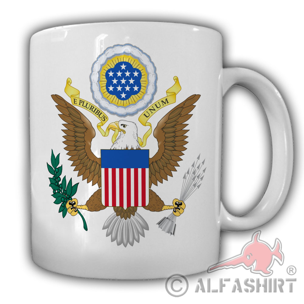 E Pluribus Unum Siegel Vereinigte Staaten Amerika Seal of President Tasse #27508