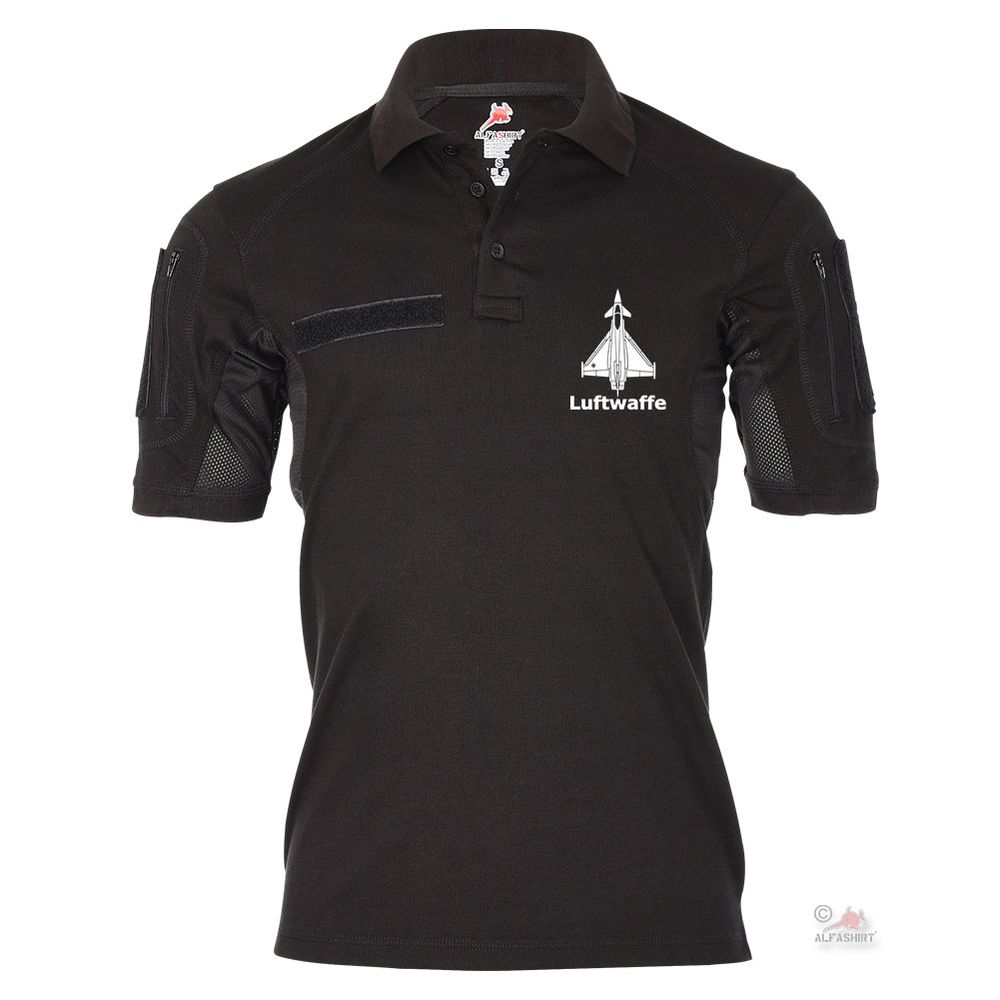 Tactical Poloshirt Alfa - Bundeswehr Luftwaffen Jet Kampfflugzeug Logo #18964