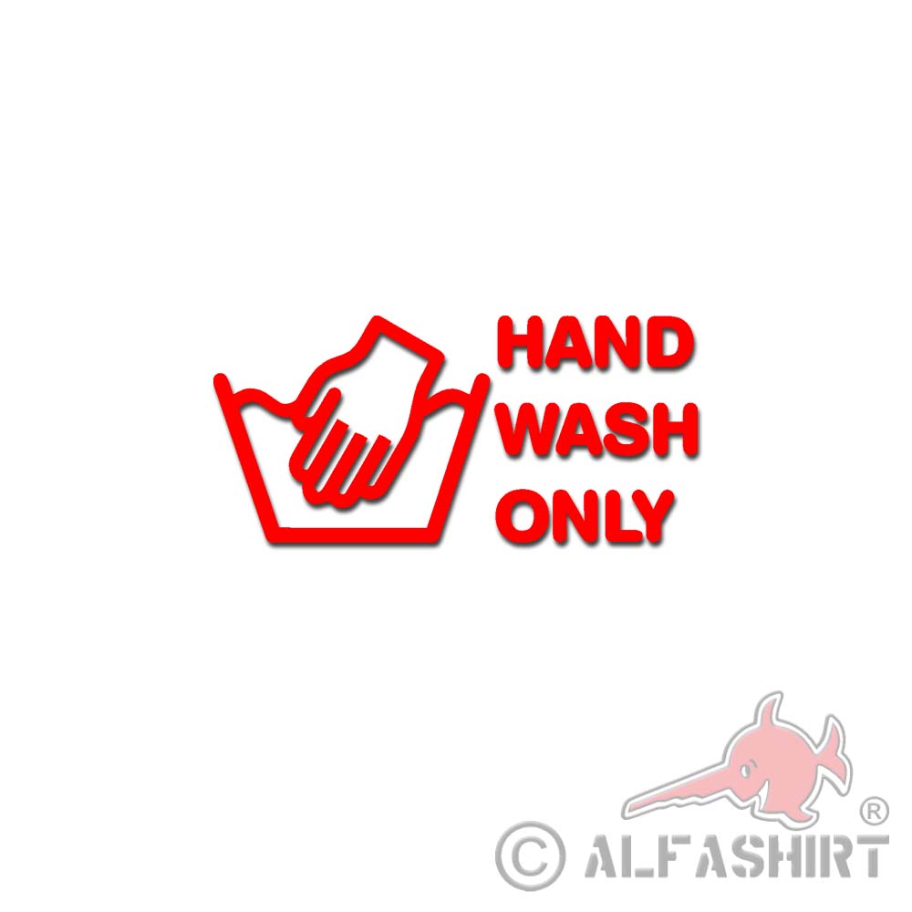 Aufkleber Hand wash only Tuning Racing Car Humor 10x5cm #A4770