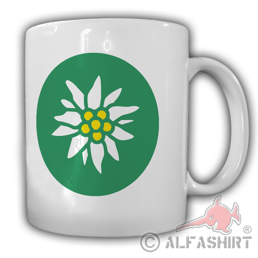 Edelweiß Leontopidum GebJg Gebirgsjäger Gebirgstruppe - Tasse #26563
