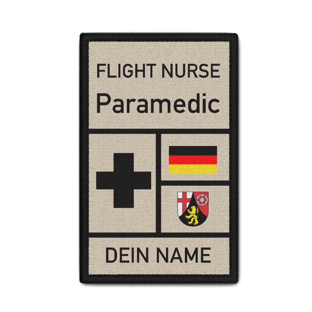 Patch personalisiert Fligth Nurse Paramedic RLP Rheinland-Pfalz Emergency #42168