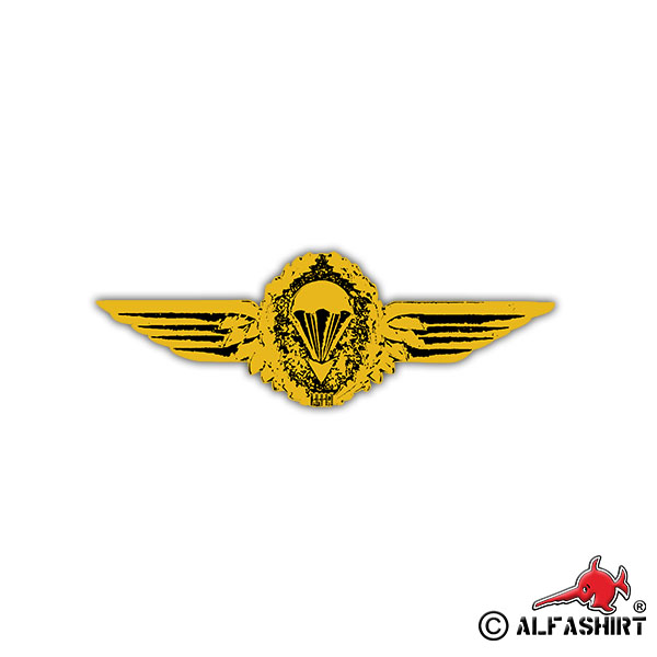 Aufkleber/Sticker Deutsches Fallschirmspringer Abzeichen Stufe 3 5x15cm A909
