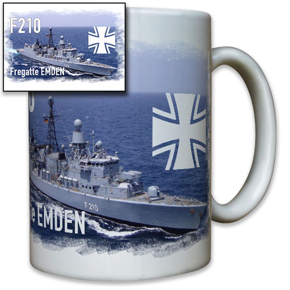 Fregatte Emden deutsche Marine Schiff EK Bundeswehr Bw Foto - Tasse #8240