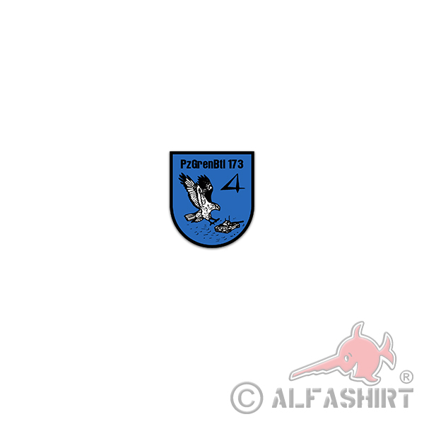 Sticker 4 PzGrenBtl 173 Panzergrenadierbataillon BW Army 6x7cm A3378