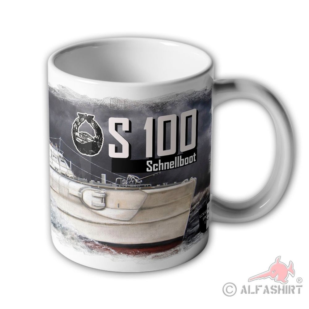 Cup Lukas Wirp S100 Speedboat WW2 Picture Painting S-Boat Mug #43499