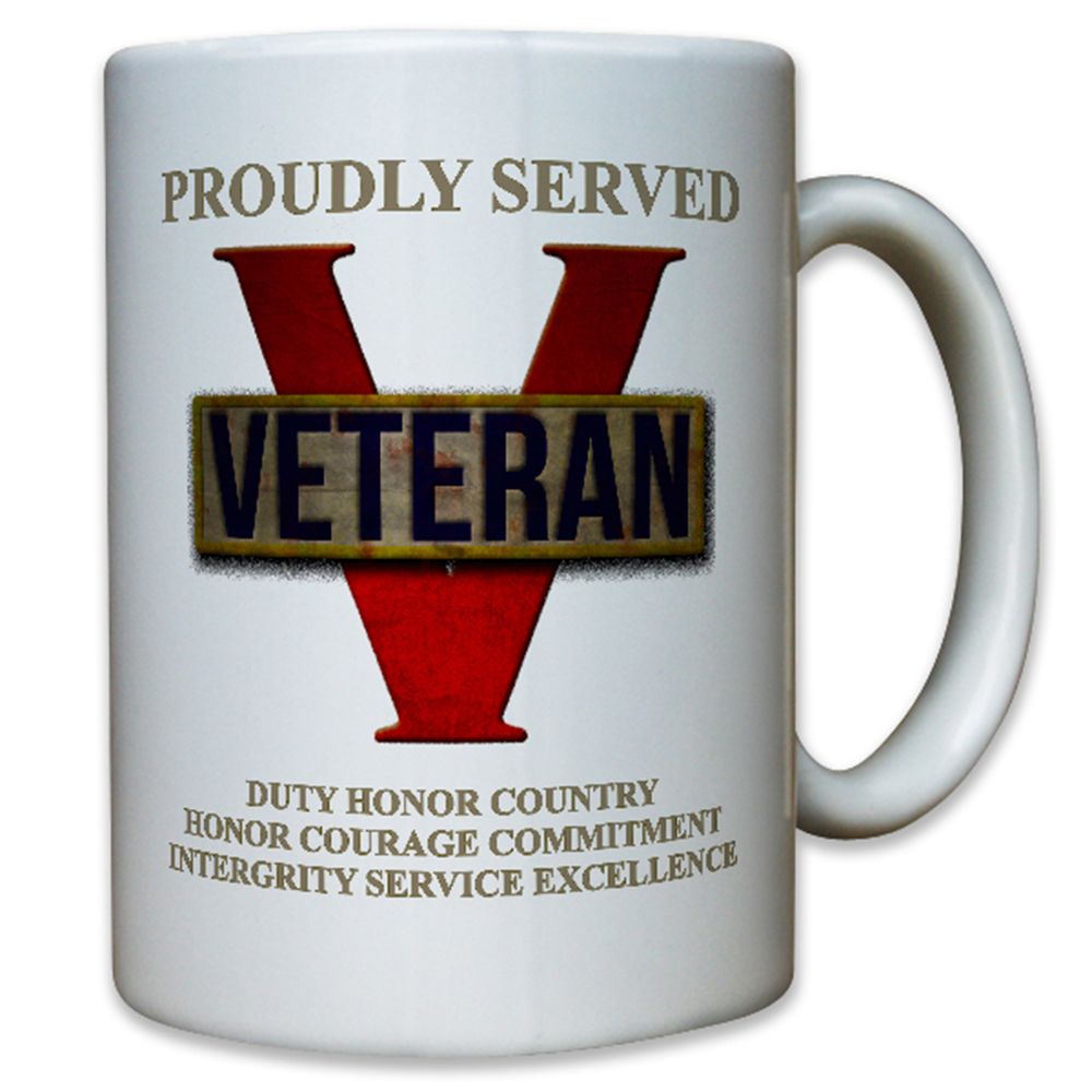 Proudly Served Veteran US Army Military duty honor - Cup # 12550
