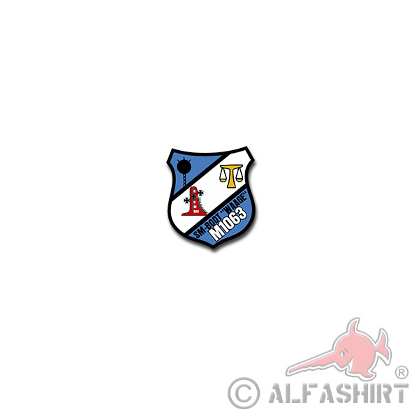 SM-BOOT Waage M1063 Aufkleber Minensuchboot Bundeswehr Bundesmarine 6x7cm#A3945