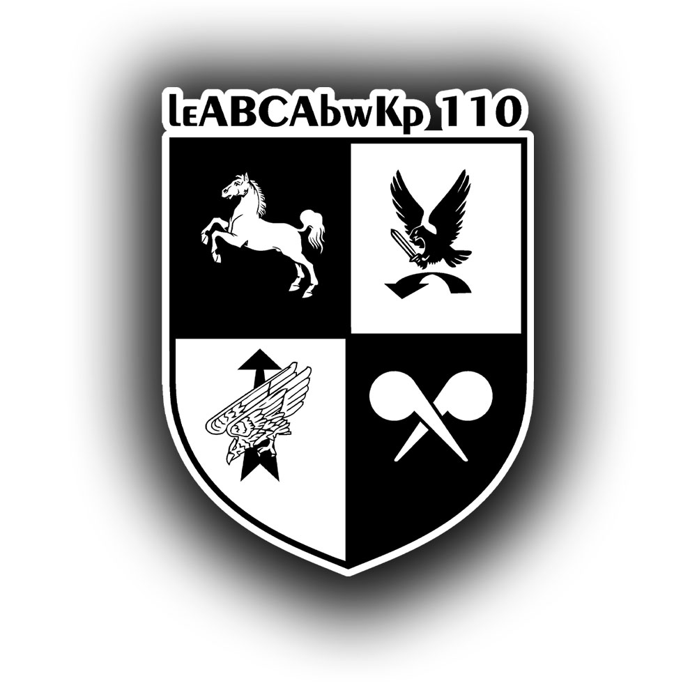 Aufkleber/Sticker LeABCAbwKp 110 Leichte ABC Abwehr Kompanie 110 15x20cm #A316