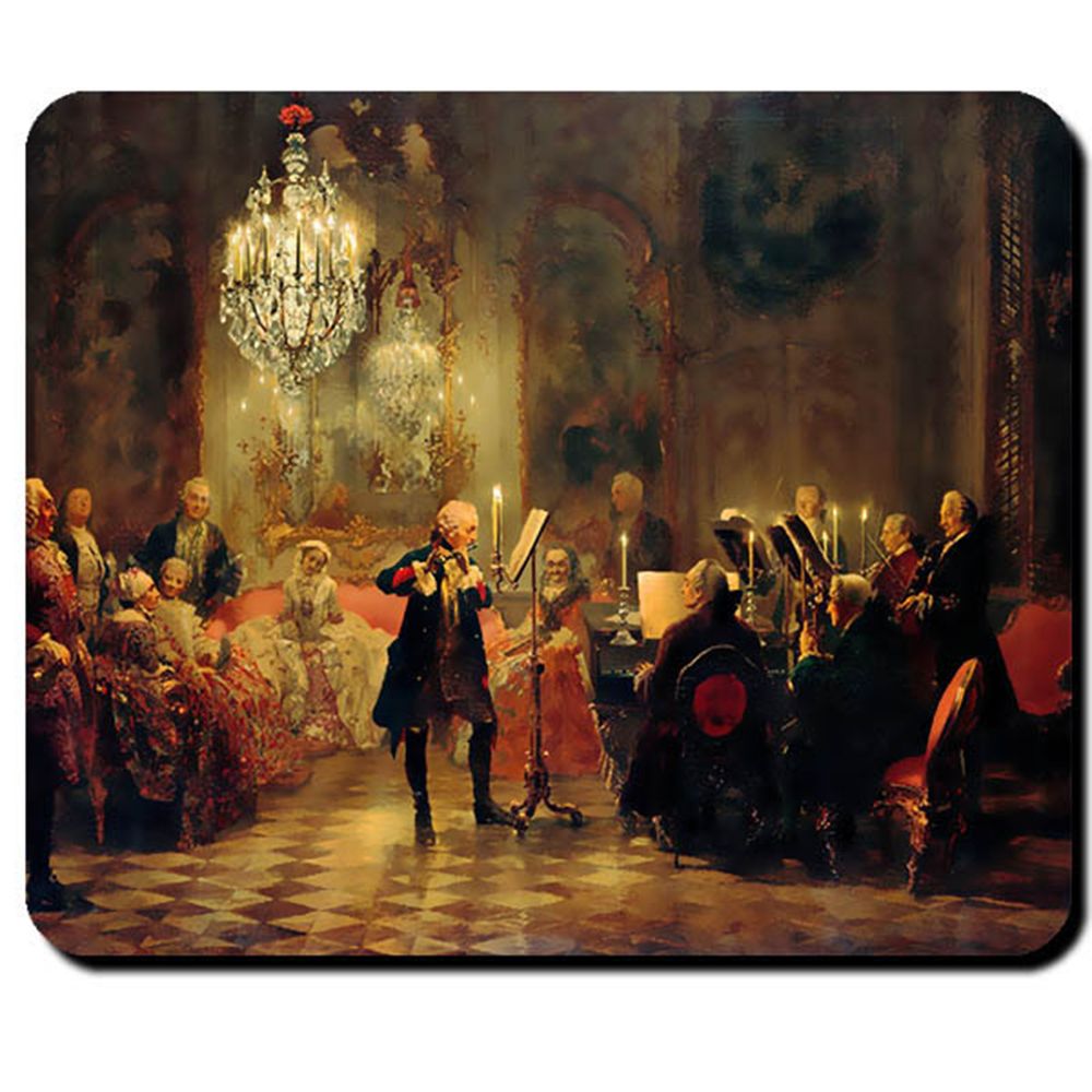 Das Flötenkonzert von Friedrich des Großen in Sanssouci Gemälde- Mauspad #6183 