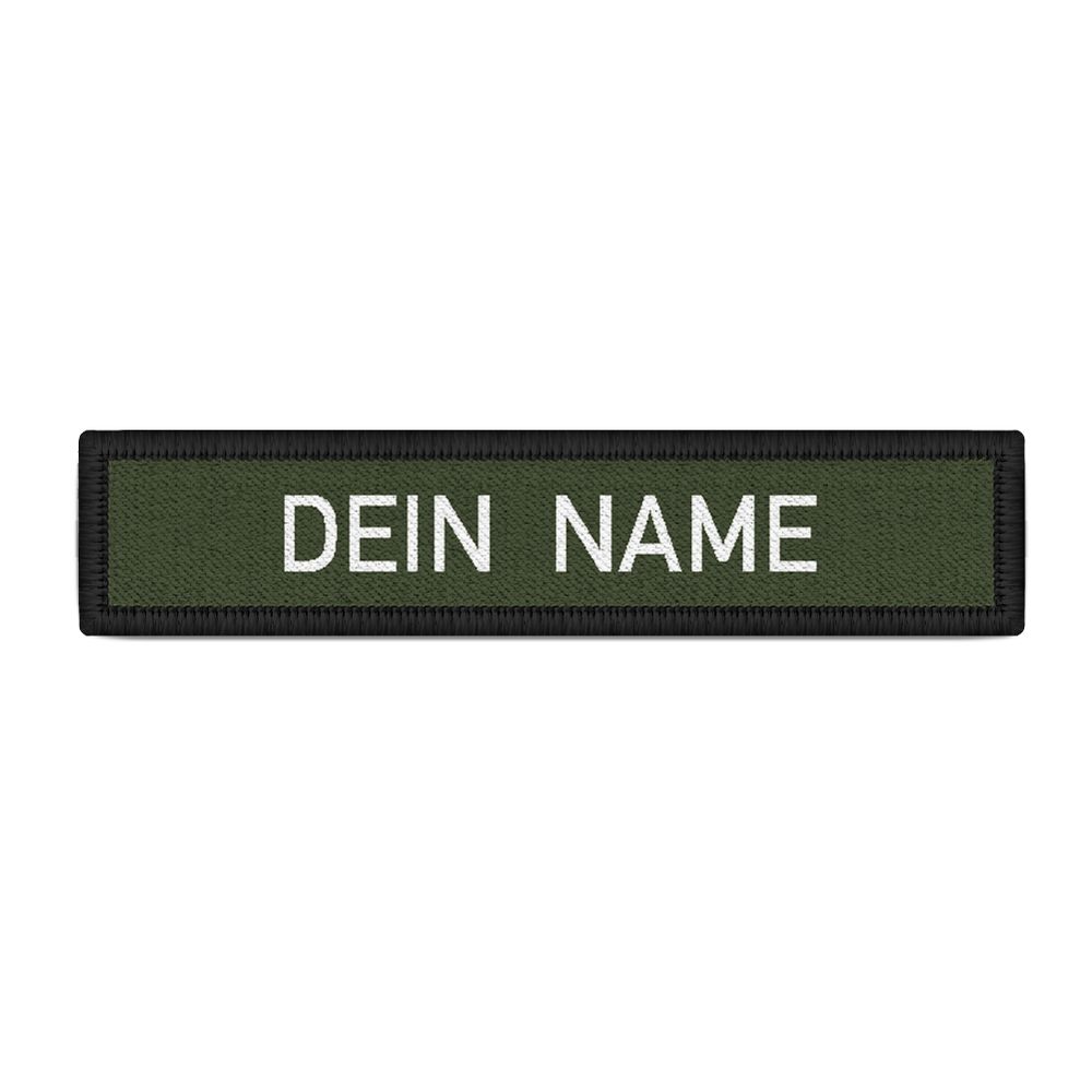 Namenschild Patch oliv-grün Uniform personalisiert individuell  Namen  #24126