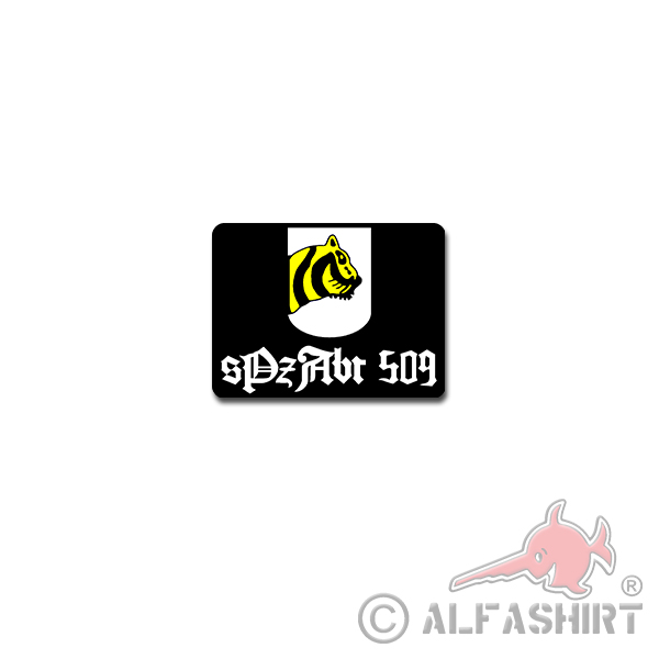 sPzAbt 509 Sticker Sticker Heavy Tank Division Main Battle Tank 9x7cm # A4197