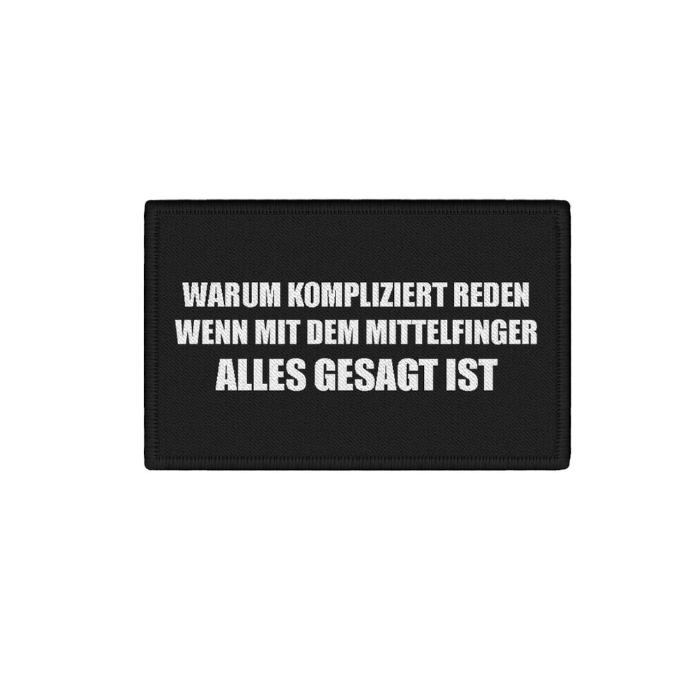 Patch Why Talk Complicated Motto Attitude Quote 7.5x4.5cm # 34241
