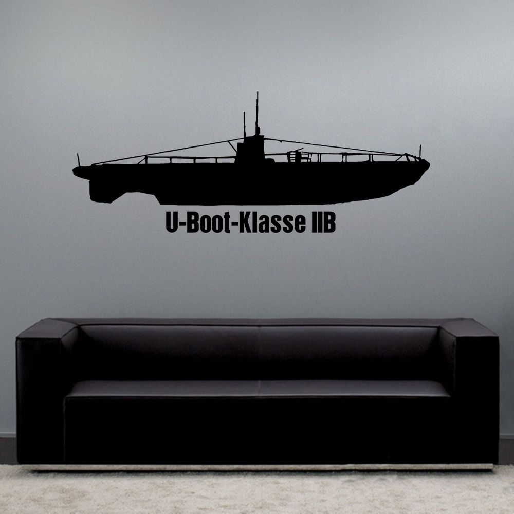 Wandtattoo U-Boot Klasse IIB Schwarzes Meer  30 U-Flottille Flak Kampf U9 #A6204