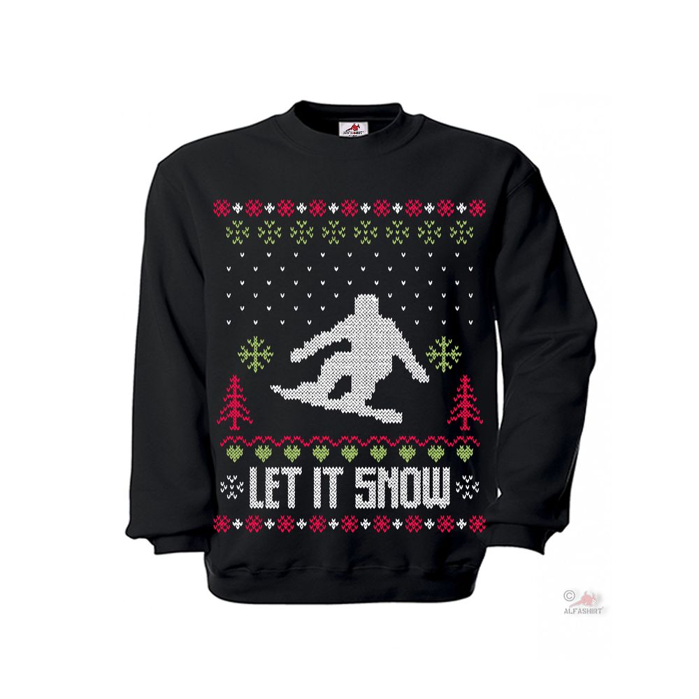 Pullover Let it Snow Snowboard Wintersport Schnee Berge Ski Merry Xmas #35835
