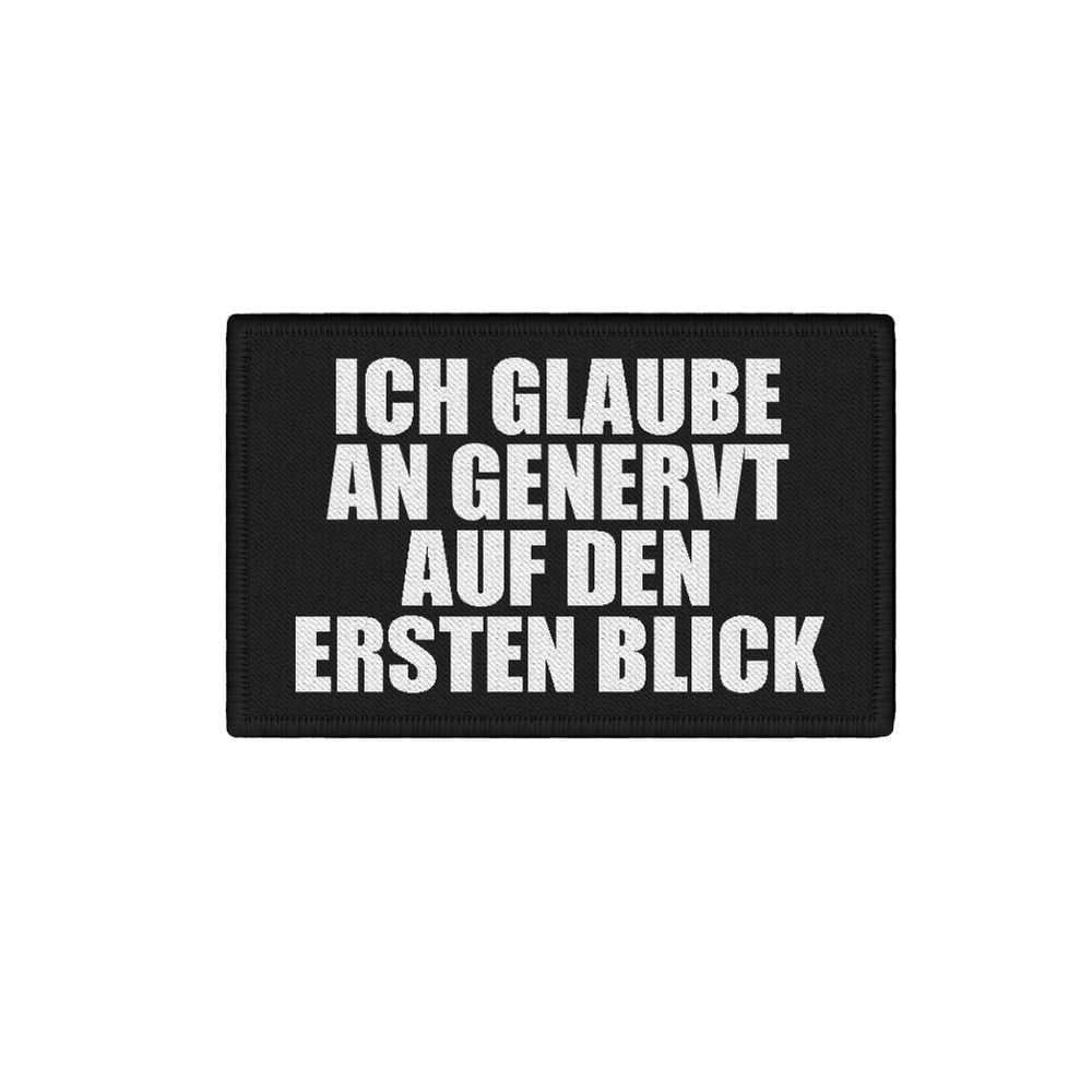 Patch I believe in annoyed at first sight love humor 7.5x4.5cm # 34306