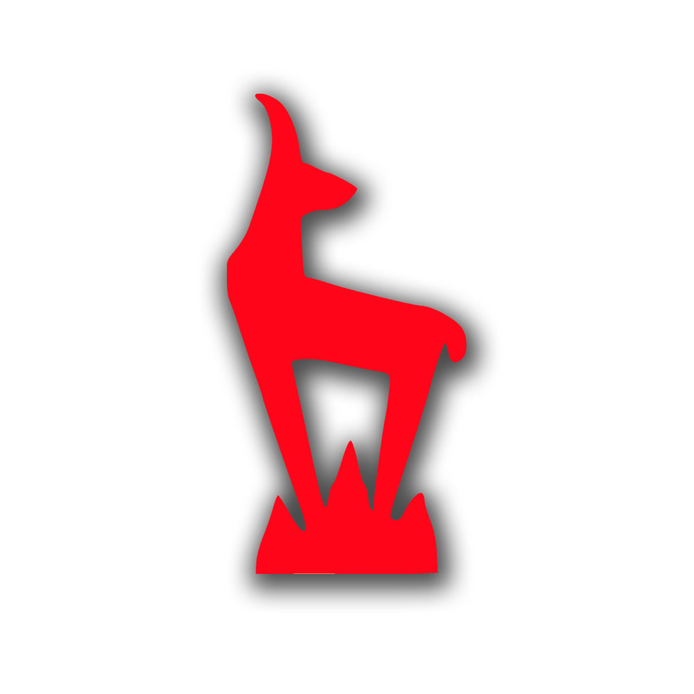 Sticker red mountain infantry chamois 10x5cm light infantry mountain troops #A6980