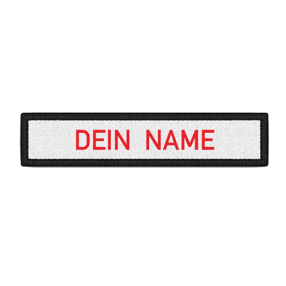 Namenschild Patch Rotweiss Namen Pflegedienst individuell personalisiert #35851